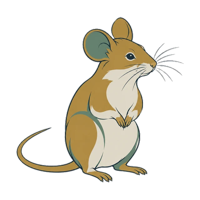 Illustration of a rat, the first animal of the Chinese zodiac